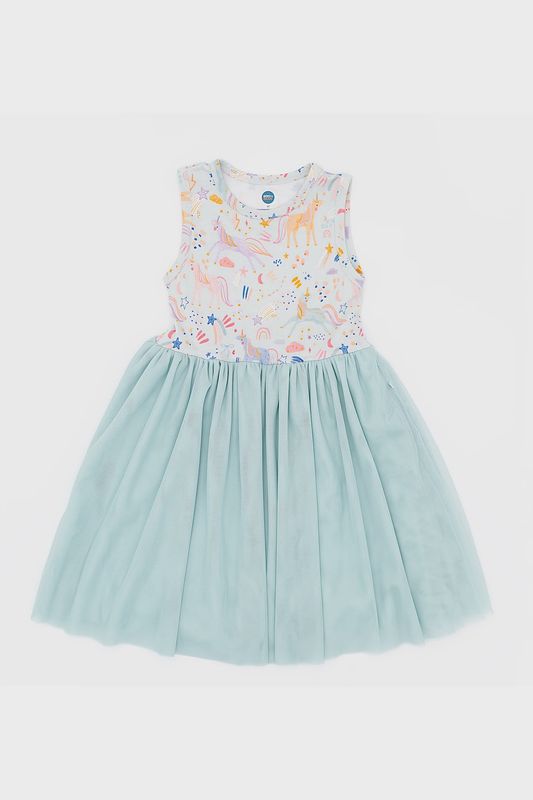Girls Sleeveless Tulle Dress - Estelle Unicorn