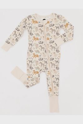 Baby Convertible Zip Pajama - Safari Friends Baby Convertible Zip Pajama - Safari Friends