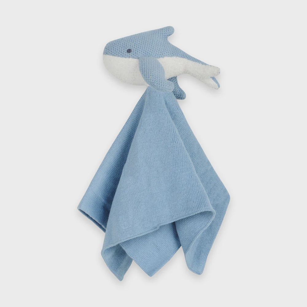 Organic Cotton Knit Lovey - Blue Whale