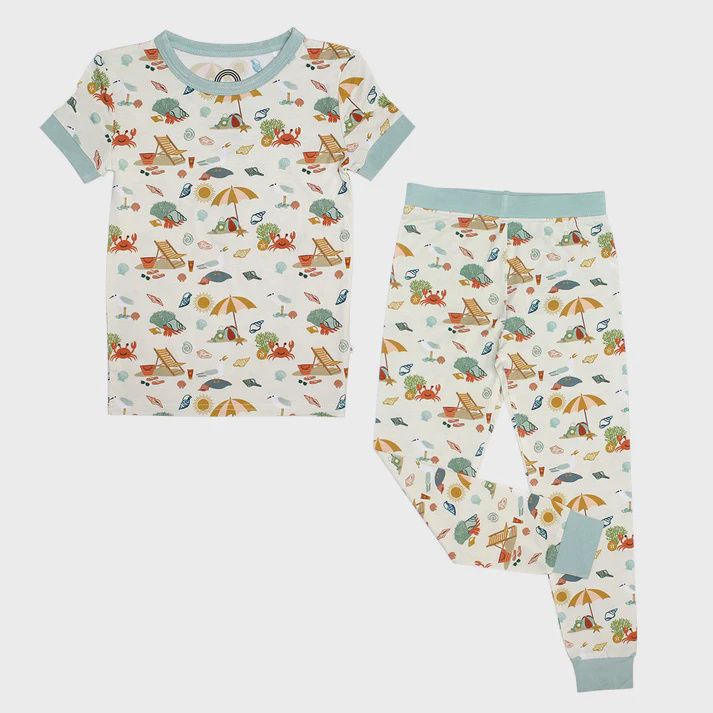 Short Sleeve Pajama Set - Beach Day
