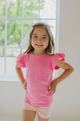 Flutter Tee in Bubblegum
