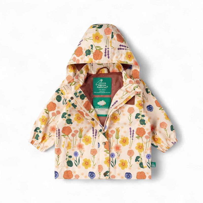 Recycled Waterproof Raincoat - Flower Meadow