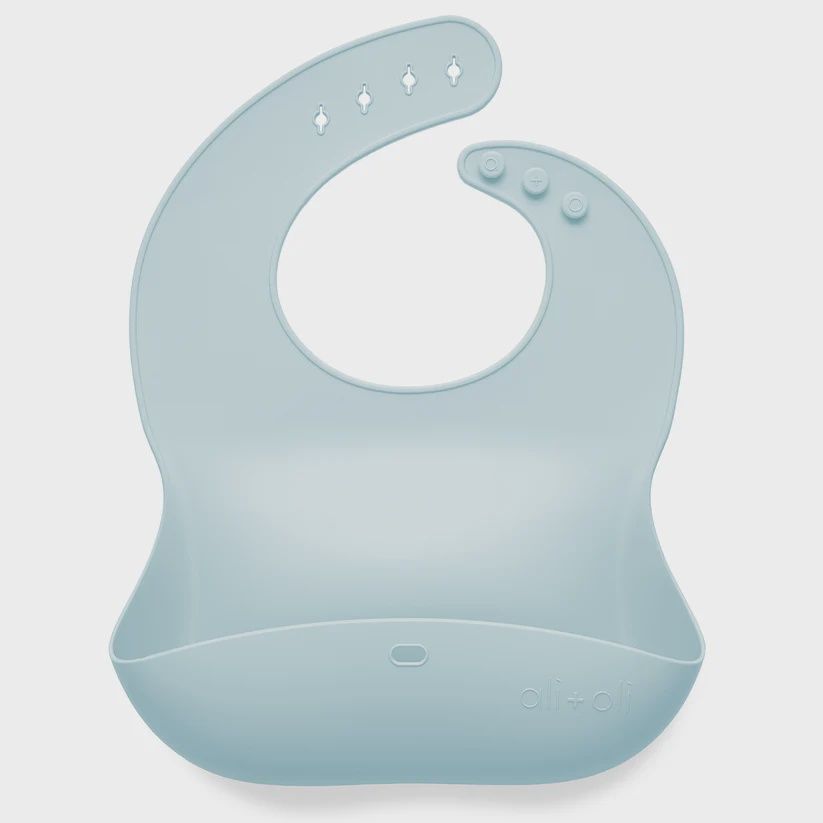Silicone Roll-Up Baby Bib - Sky