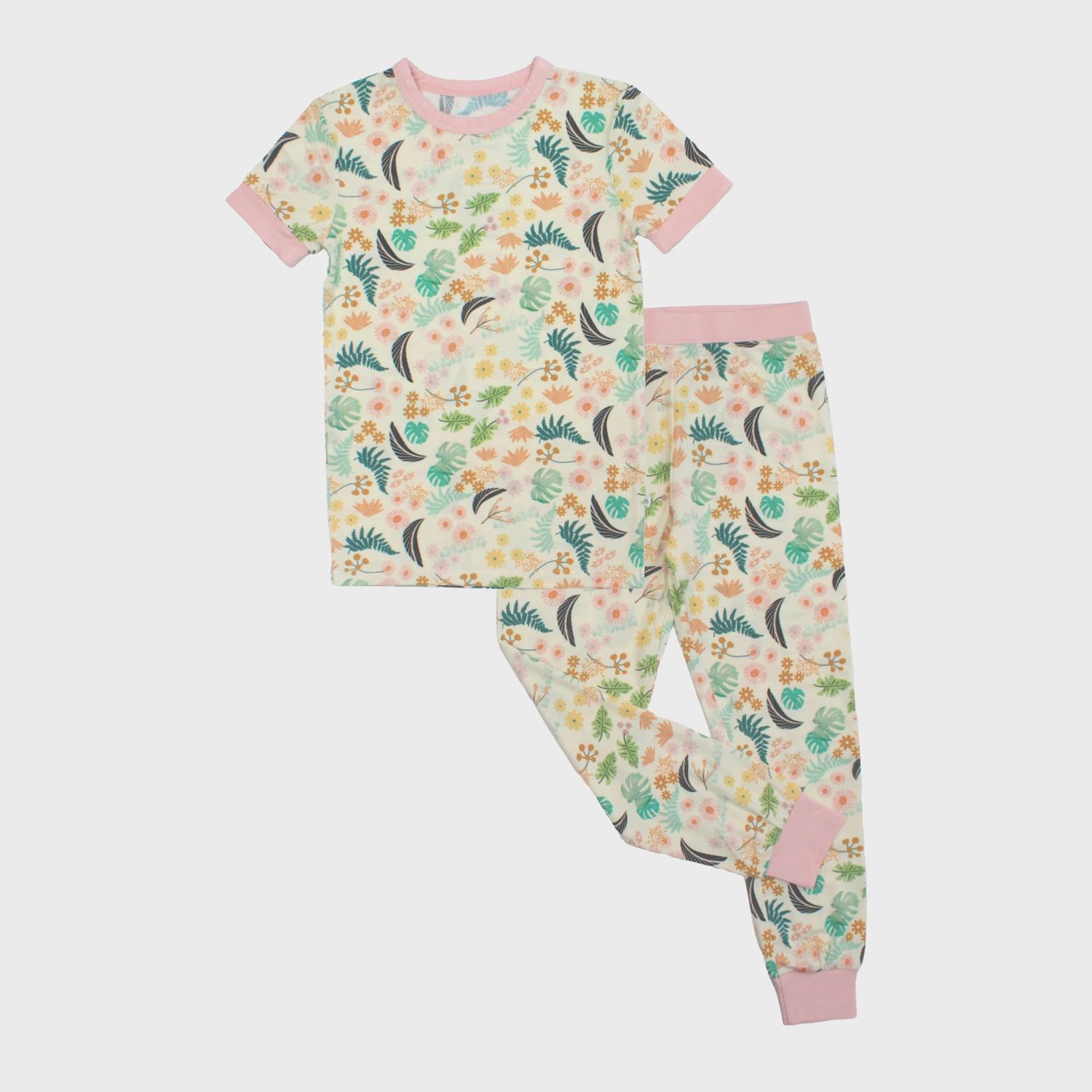 Short Sleeve Pajama Set - Tropical Blooms