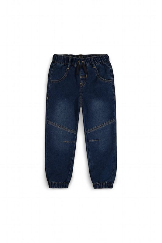 Boys French Terry Denim Jogger - Navy Blue