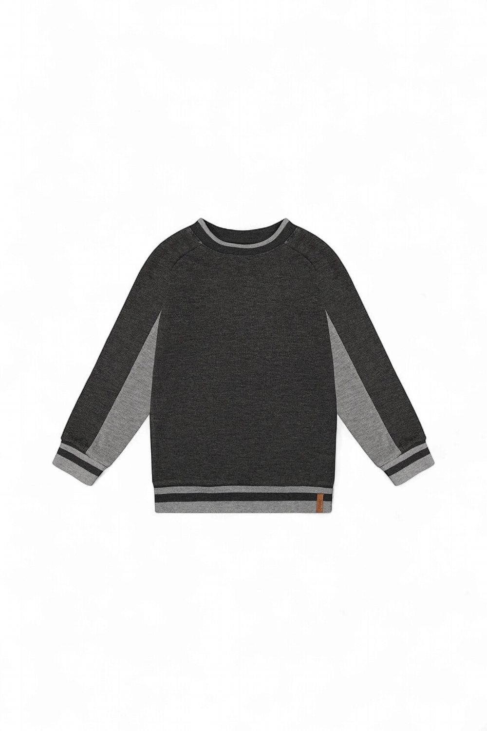 Boys Flat Back Rib Sweatshirt - Grey