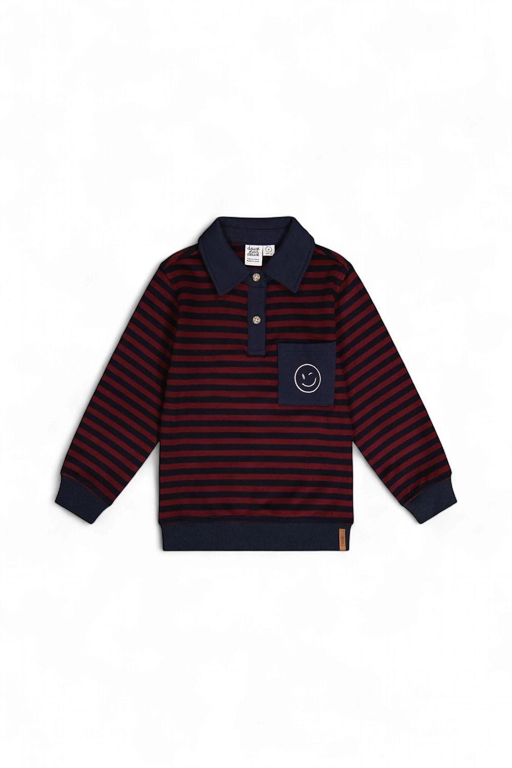 Boys Brushed Jersey Top - Red And Blue Stripes