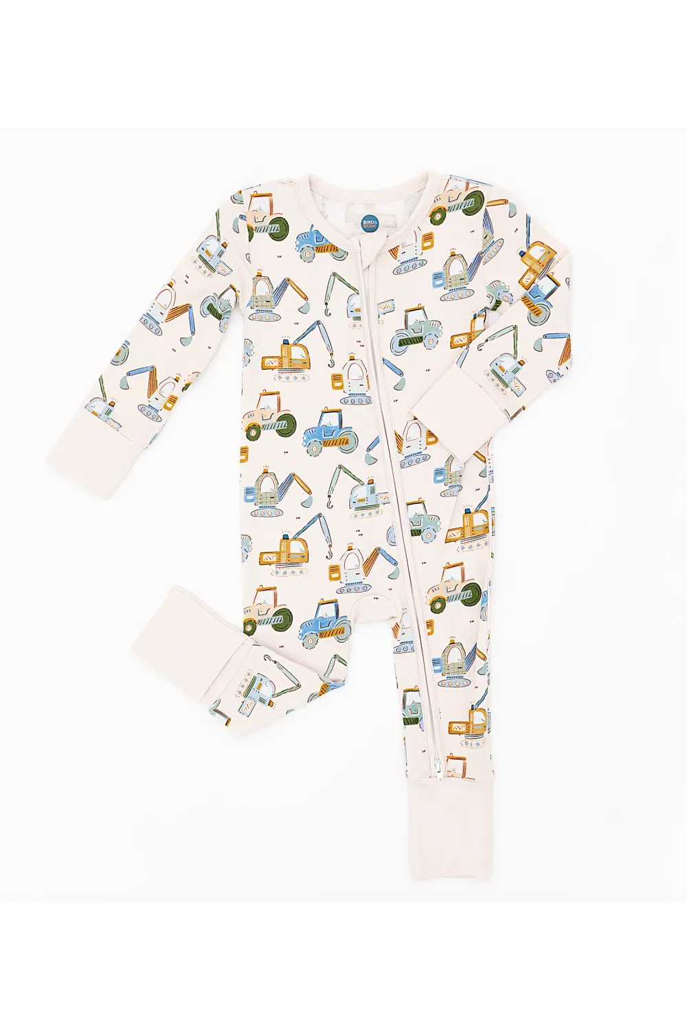 Baby Convertible Zip Pajama - Little Builder