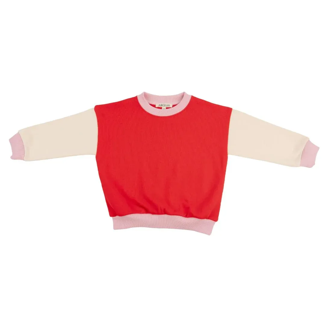 Kids Crewneck Sweatshirt - Red Trio
