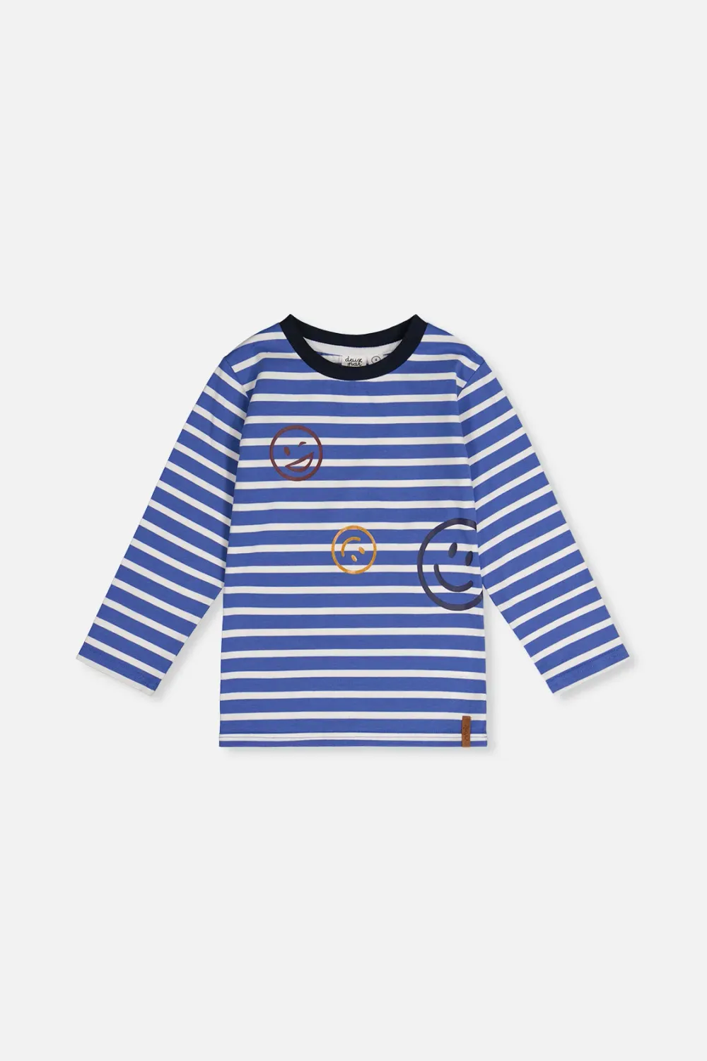 Boys Long Sleeve T-Shirt - Blue And White Stripes