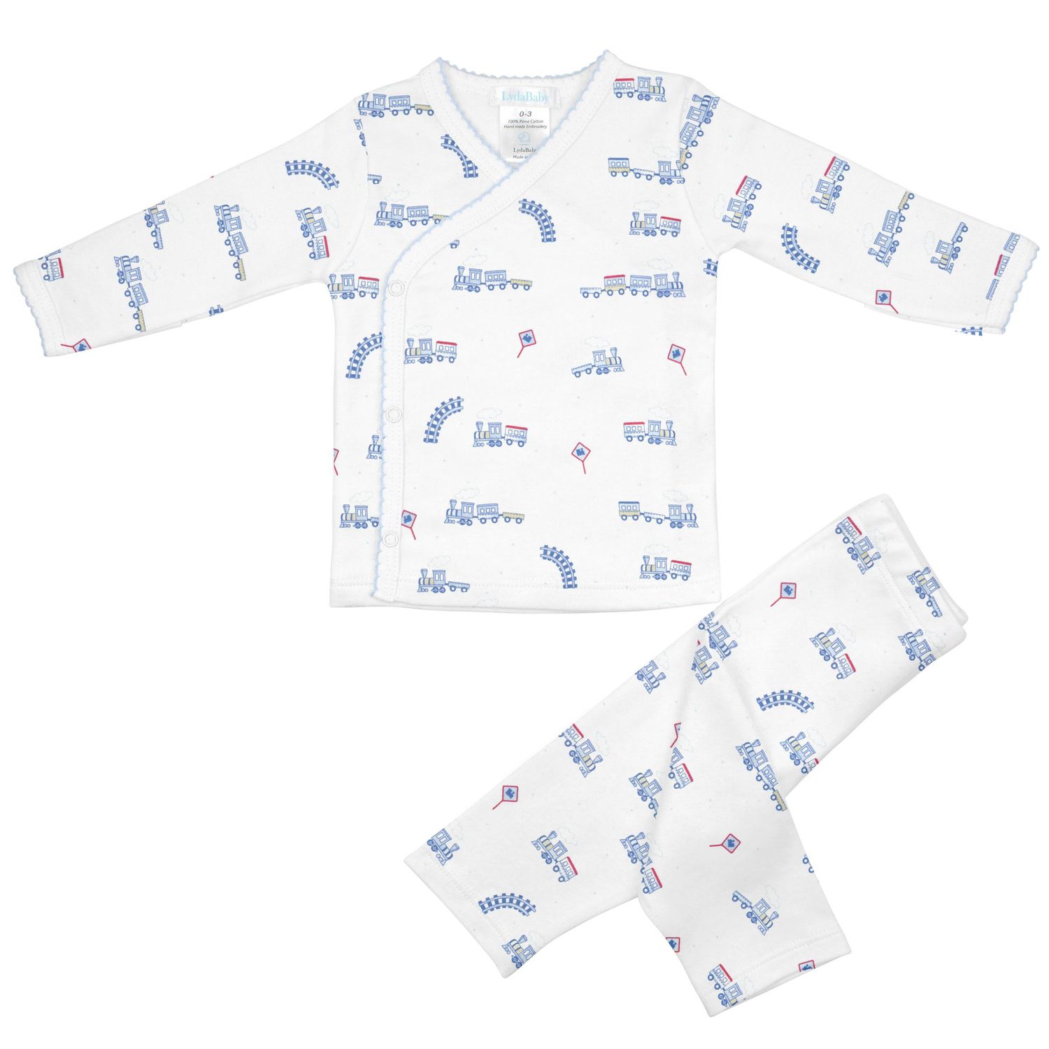 Pima Cotton Long Sleeve Set - Choo Choo Train