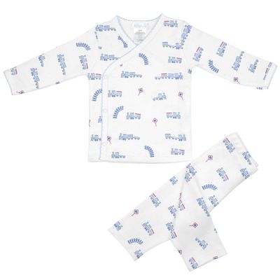 Pima Cotton Long Sleeve Set - Choo Choo Train