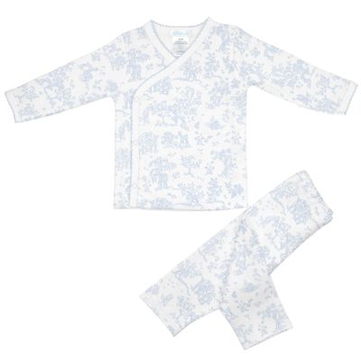 Pima Cotton Long Sleeve Set - Beautiful Fawn Blue