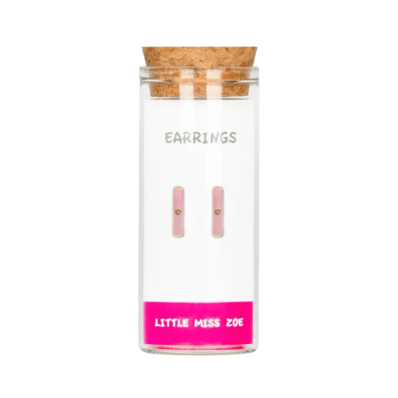 Kids Stud Earrings - Pink Hoop