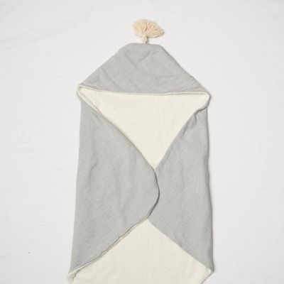 Hooded Towel - Blue Striped
