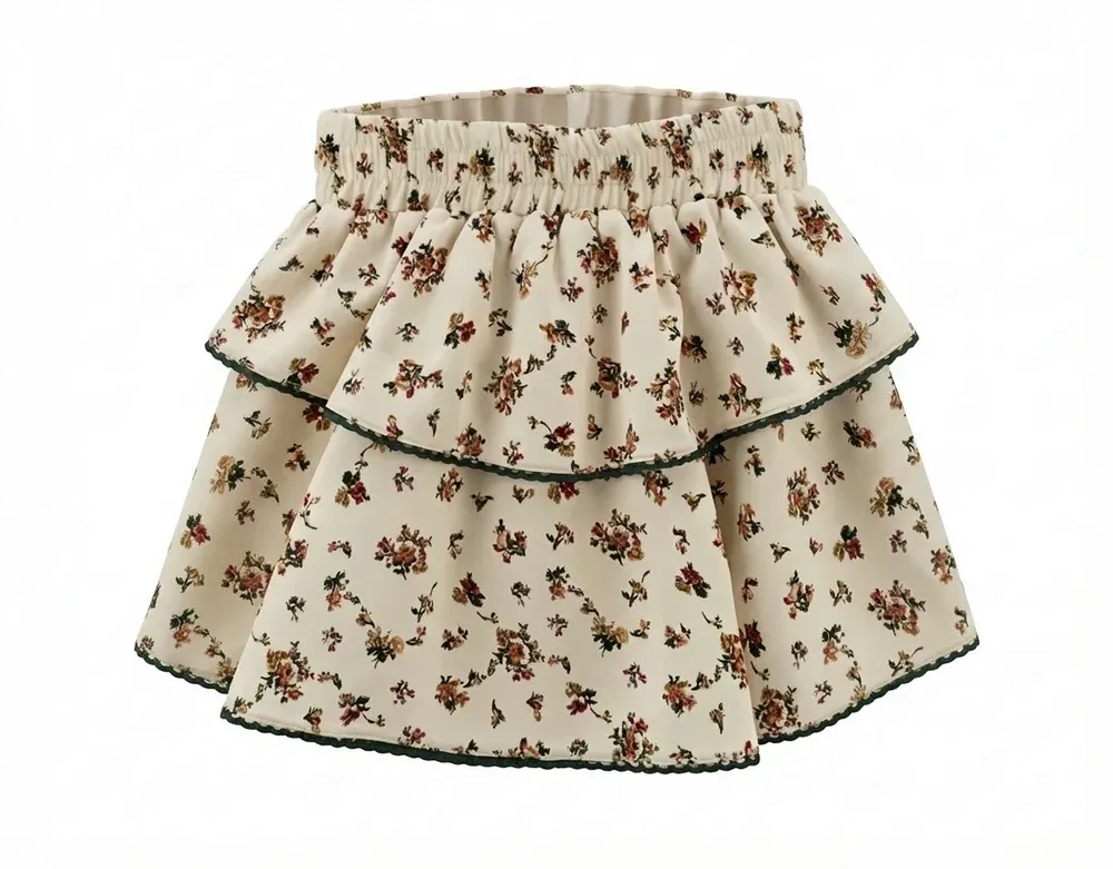 Parker Skort - Cream Vintage Floral
