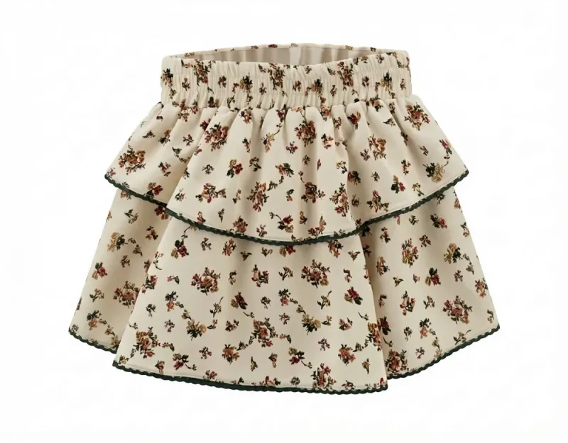 Parker Skort - Cream Vintage Floral