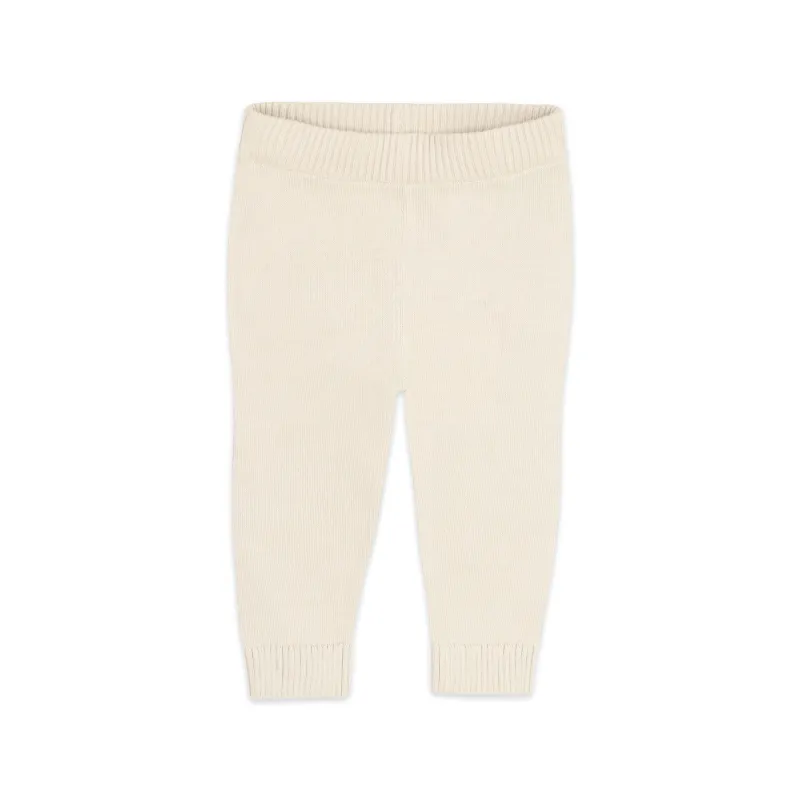 Pocket Sweater Knit Baby Pants - Ecru