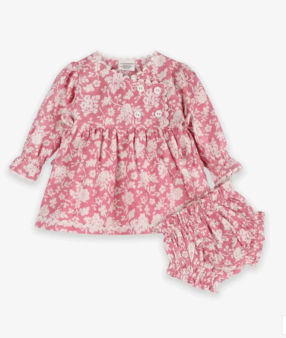 Beatrice Floral Baby Dress &amp; Bloomer