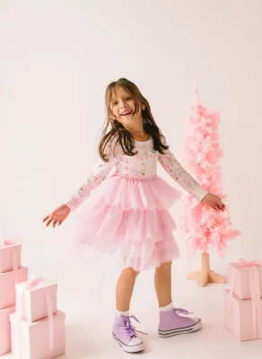 Girls Peyton Tutu Dress in Sugar Plum