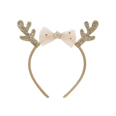 Magical Golden Reindeer Headband