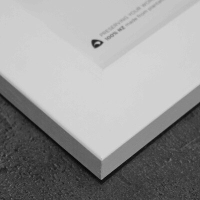 10 x 13 inch Harrisons photo frame with a white finish.