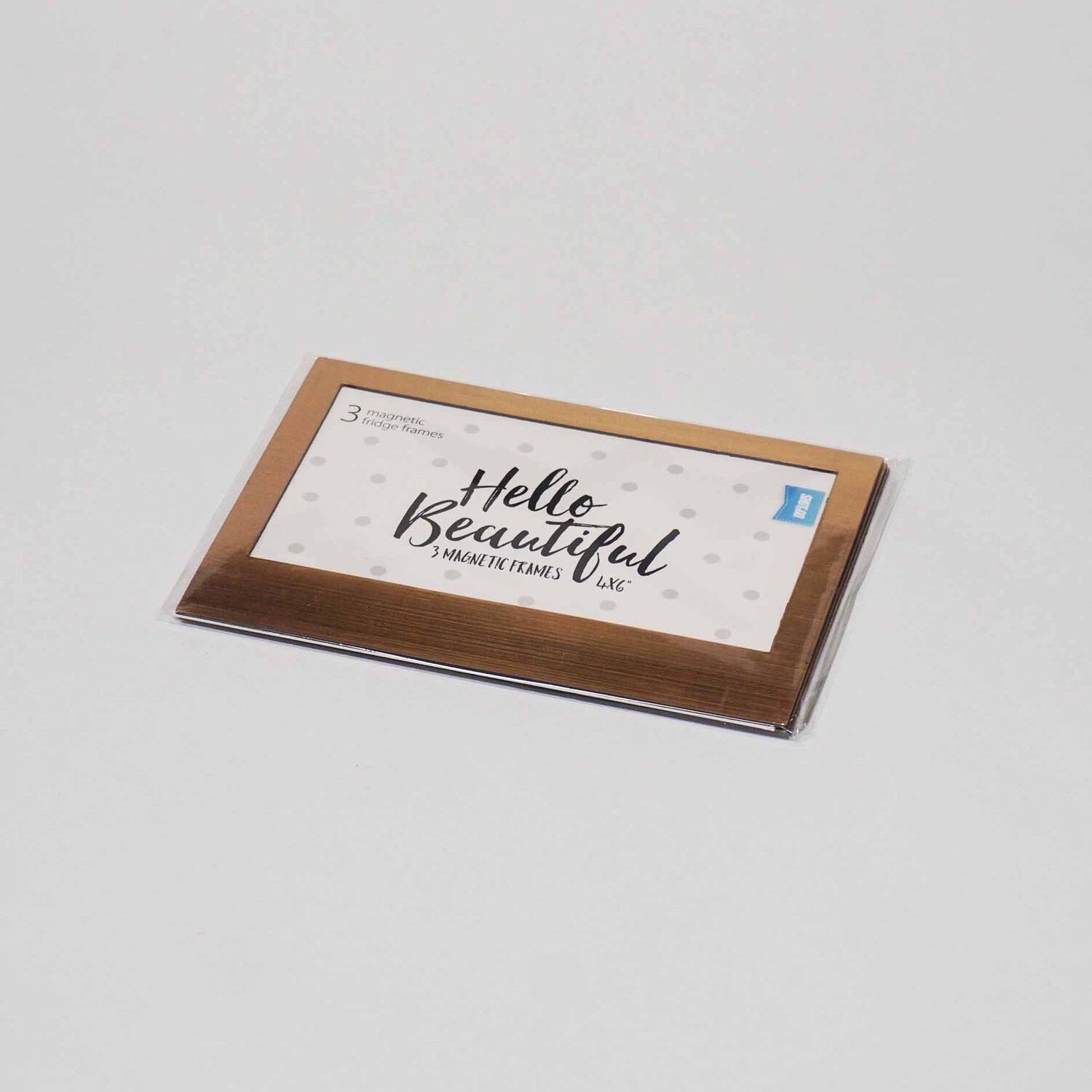 Magnetic fridge frames copper finish for 6x4 inch photos, 3-pack.