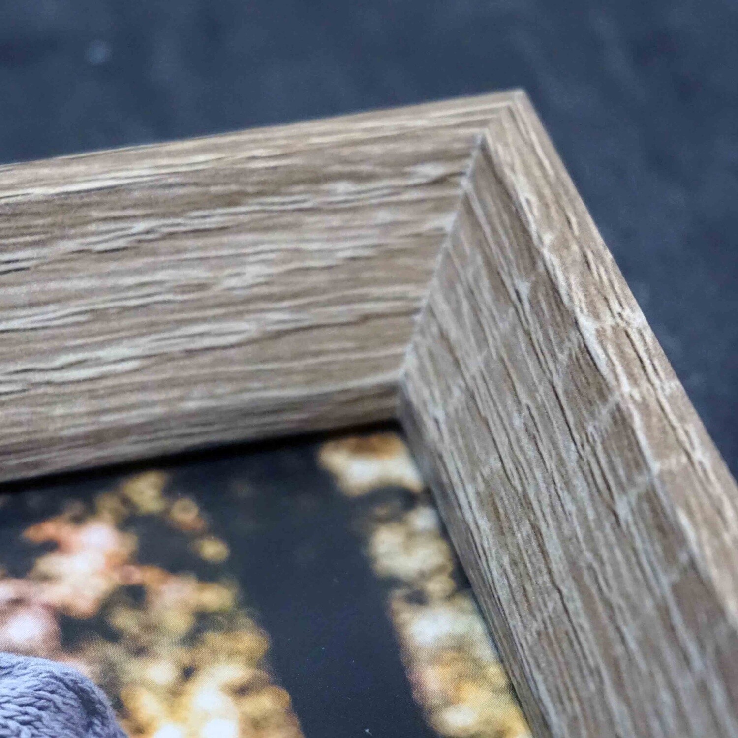 6 x 8 inch photo frame with a wooden finish