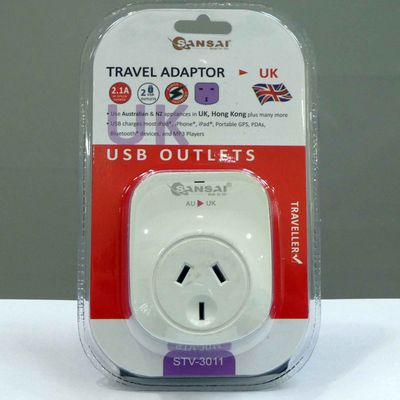 International travel adaptor for use in the UK.