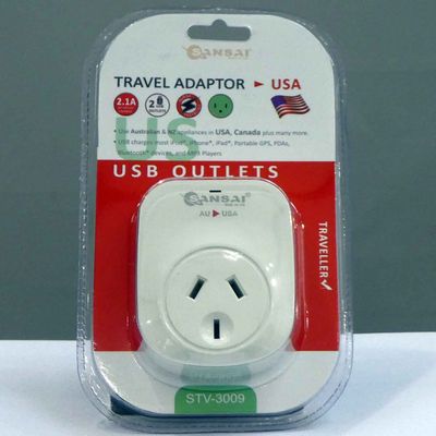 International travel adaptor for NZ devices to international power sockets.