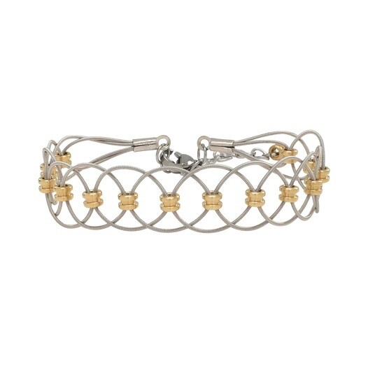 High Strung Duet Bracelet - Two-Tone (Adjustable)