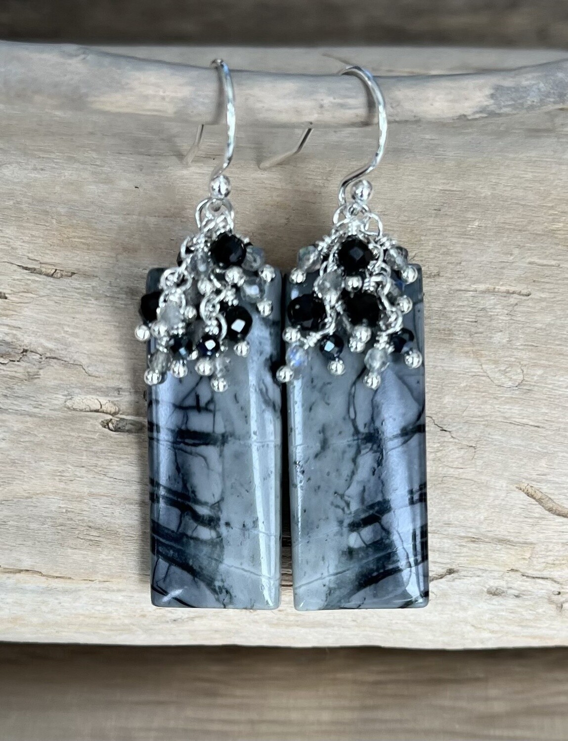 Estancia Black Jasper Picasso Earrings