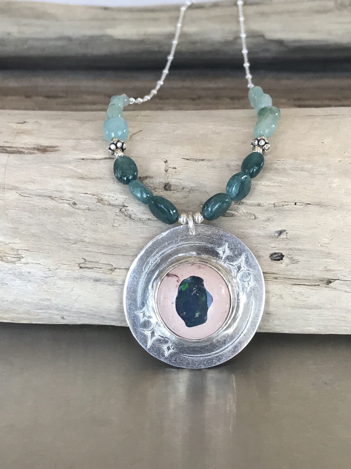 Estancia Sterling Galaxy Opal Necklace