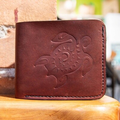 Uncle Joe's Leather Bi-Fold Wallet (Sea Turtle)