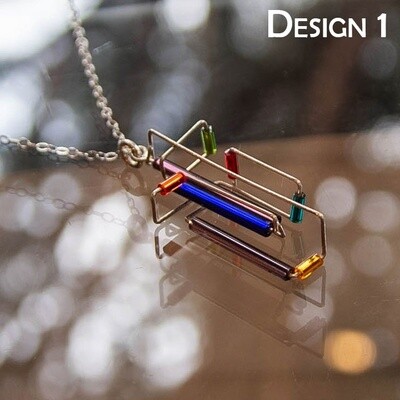Barb Wire Multicolored Necklace - 3D