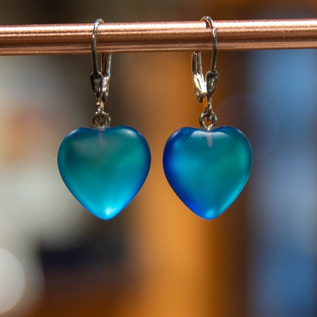 LeightWorks Small Crystal Heart Earrings
