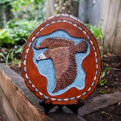 Poulakis Carved Free Standing Wood Plaque - Eagle