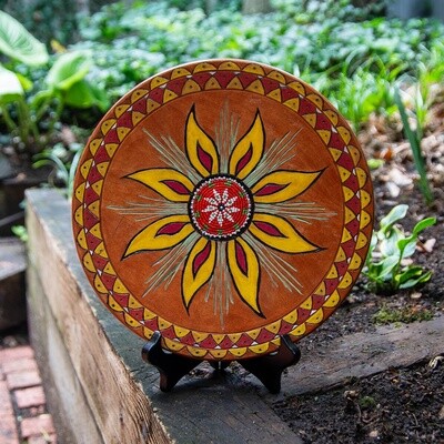 Poulakis Carved Wood Wall Plaque - Flower