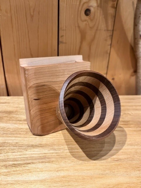Sauvain Acoustic Amplifier Oak and Walnut Spiral Straight