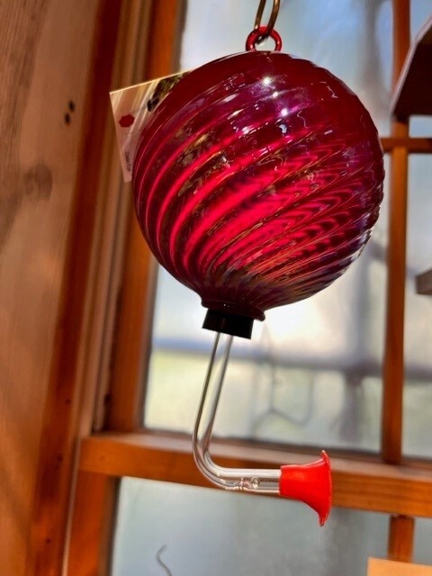 Glass Eye Hummingbird Feeder Garnet