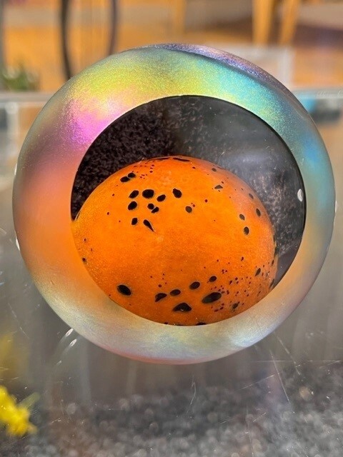Glass Eye Paperweight Mars