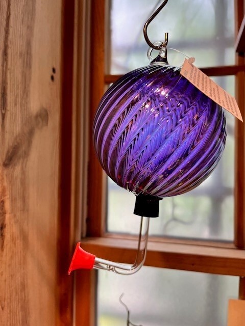 Glass Eye Hummingbird Feeder Amethyst
