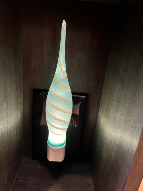 Probstein Glass Nightlight Seafoam/White