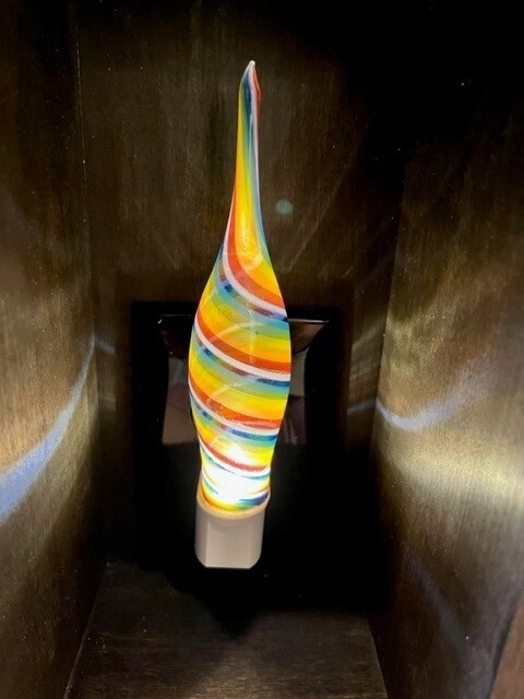 Probstein Glass Nightlight Faded Rainbow
