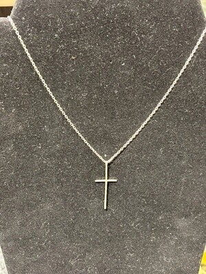 Sunshine On Water Cross Necklace Silver