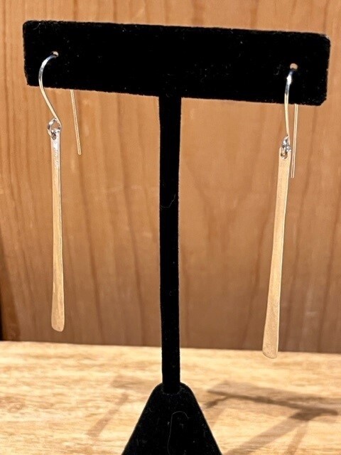 Sunshine On Water Sterling Silver Dangle bar earrings