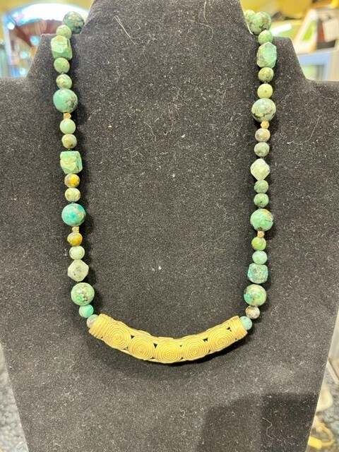 Shaughnessy Neck 004 Mens/Unisex African Turquoise/Jasper