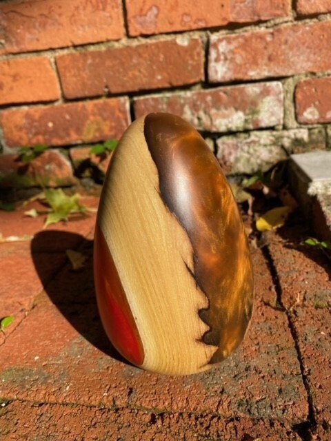 On The Edge Copper/Orange Wooden Dragon Egg