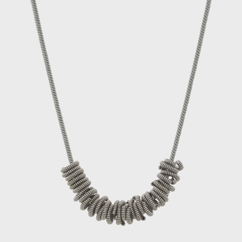 High Strung Silver Staccato Necklace