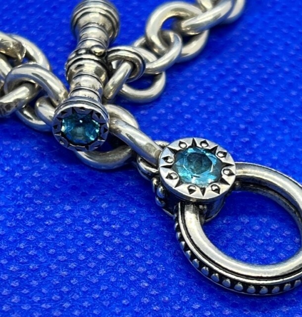 David &amp; Ronnie Blue Topaz Bracelet BC-19
